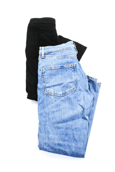 Zara Womens Skinny Leg Jeans Blue Black Pants Size 4 Extra Small Lot 2