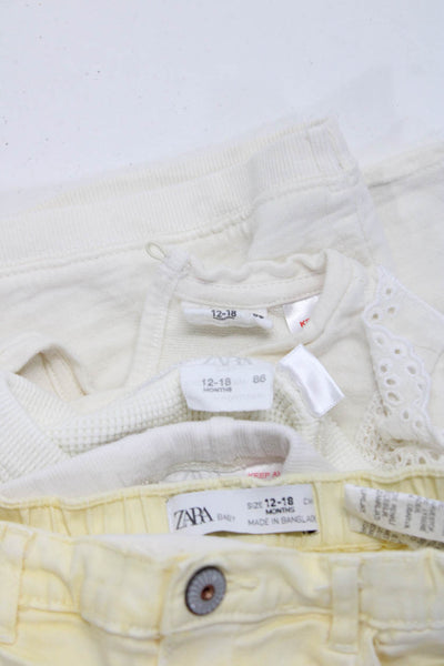 Zara Girls Pullover Sweater Shorts Leggings Ivory Multi Size 12-18 Months Lot 4