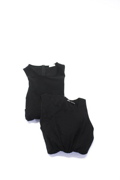 Zara Womens Cold Shoulder Romper Cutout Dress Black Size XS Small Lot 2