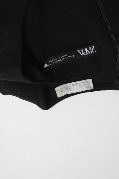 Zara Womens Cold Shoulder Romper Cutout Dress Black Size XS Small Lot 2