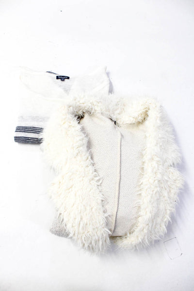 Splendid Zara Trafaluc Womens Blouse Top Coatigan White Size L S Lot 2