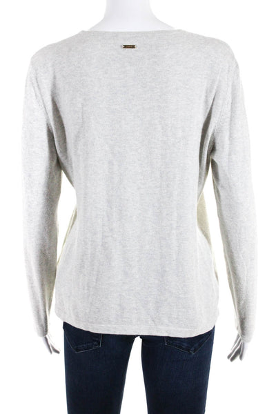 Escada Sport Women's Crewneck Long Sleeves Sweater Gray Size M