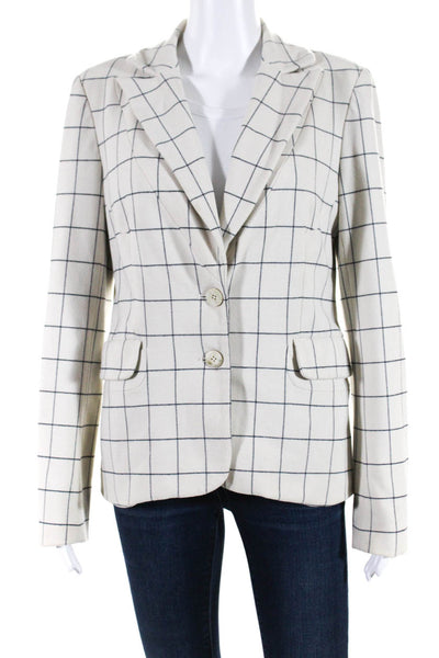 Derek Lam 10 Crosby Women's Collar Long Sleeves Lined Blazer Striped Size 10