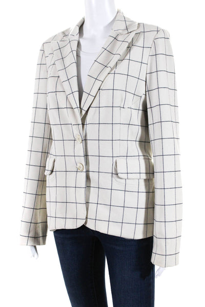Derek Lam 10 Crosby Women's Collar Long Sleeves Lined Blazer Striped Size 10