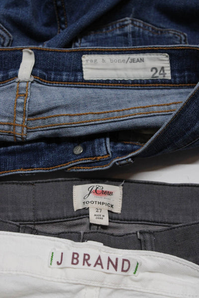 J Crew Rag & Bone/Jean J Brand Womens Toothpick Jeans Size 27 24 29 Lot 3