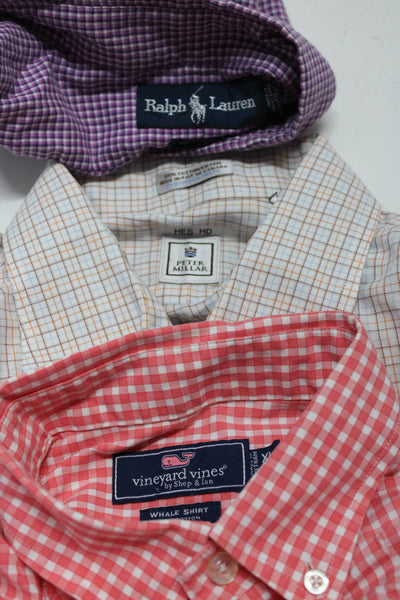 Vineyard Vines Ralph Lauren Mens Dress Shirts Size Extra Large 17 34/35 Lot 3