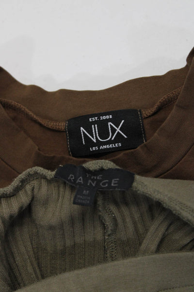 Nux The Range Womens Ribbed Sweatpants Sleeveless Tee Shirt Small Medium Lot 2