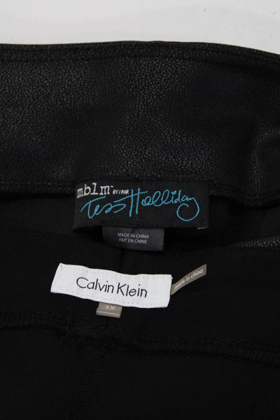 Calvin Klein MBLM x Tess Holliday Womens Leggings Pants Black Size X1 Lot 2
