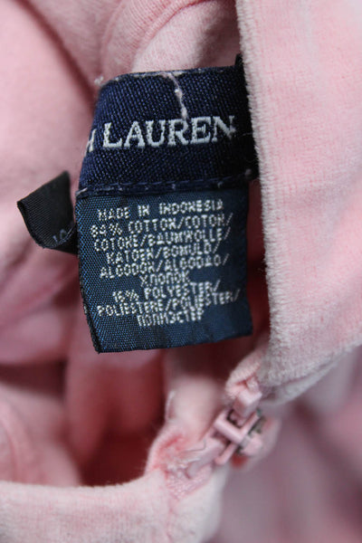 Ralph Lauren Girls Velvet Sweatpants Full Zip Hoodie Pink Size 2T 3T 3M Lot 3