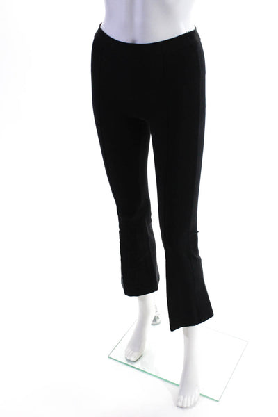 Helmut Lang Womens Darted Elastic Waist Straight Leg Dress Pants Black Size S