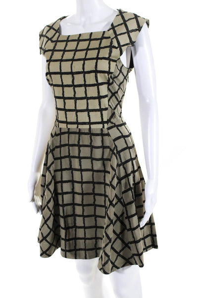 Rag & Bone Womens Brown Cotton Printed Square Neck Sleeveless Shift Dress Size 6