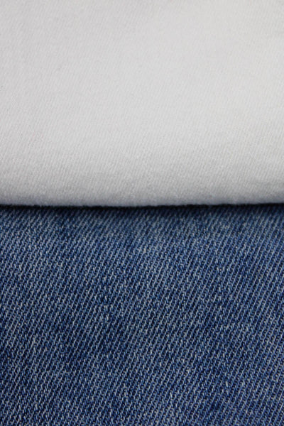 Frame Grlfrnd Womens White Ripped Mid-Rise Skinny Leg Jeans Size 25 lot 2