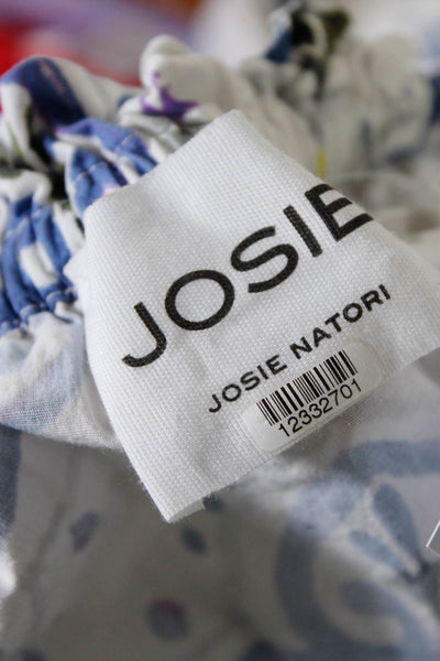 Josie Womens Printed Flyaway Ruffle Top Size 6 12332910