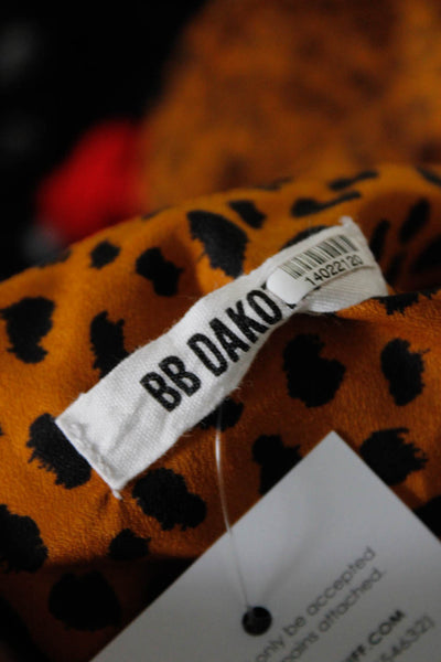 BB Dakota Womens Leopard Puff Sleeve Dress Size 4 14022120