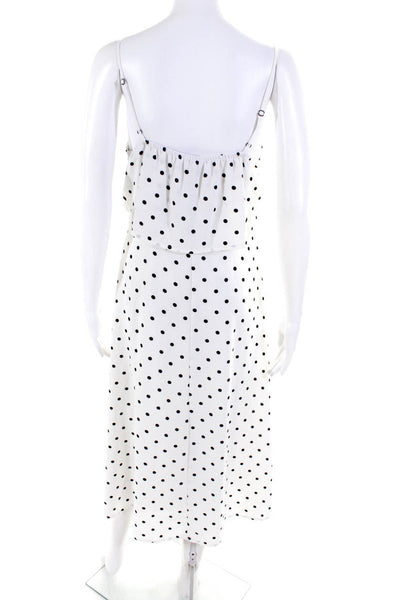 Slate & Willow Womens White Dotted Tie Front Dress Size 4 12186985