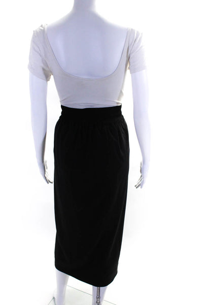 Marc Jacobs Women's Elastic Waist Midi Skirt Black Size 8