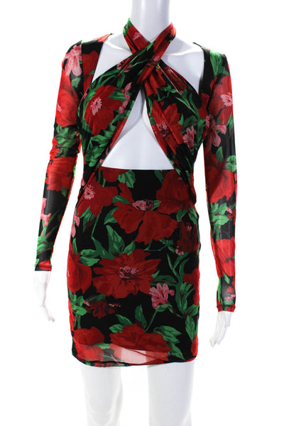 AFRM Womens Lissa Floral Mesh Dress Size 0 13936471