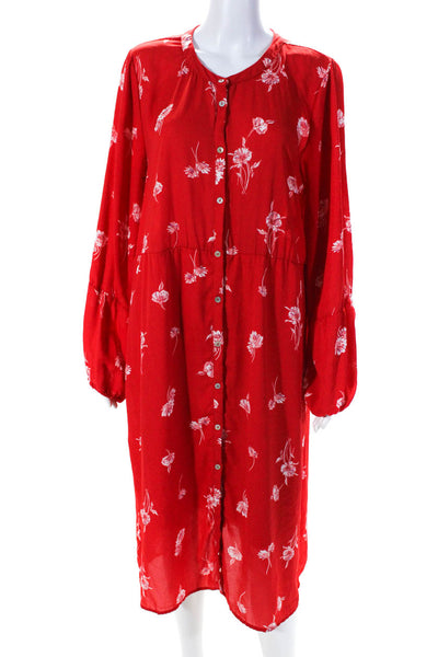 B Collection by Bobeau Womens Diana Shirred Shirtdress Size 10 12176038