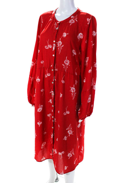 B Collection by Bobeau Womens Diana Shirred Shirtdress Size 4 12176251