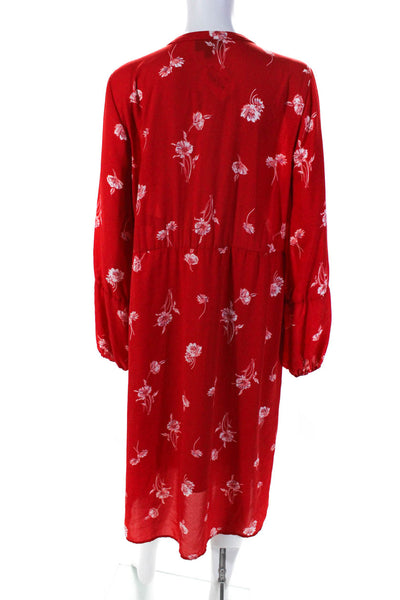 B Collection by Bobeau Womens Diana Shirred Shirtdress Size 12 12175519