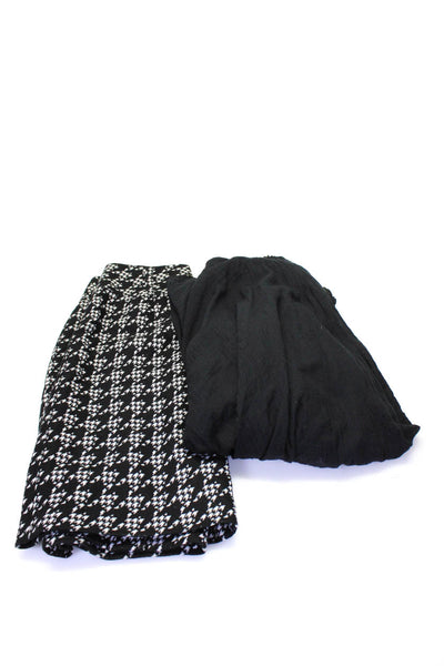 Gerry Weber Ochenta Womens Cotton Zipped Houndstooth Skirts Black Size 8 Lot 2