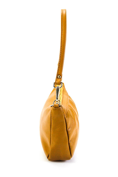 Almala Womens Gold Chain-link Lozenge Effect Crossbody Bag Yellow Small