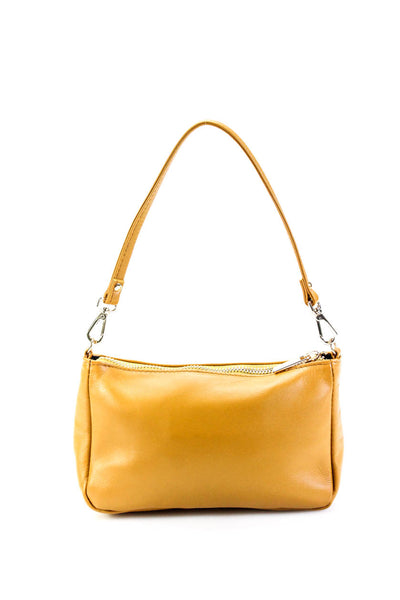 Almala Womens Gold Chain-link Lozenge Effect Crossbody Bag Yellow Small