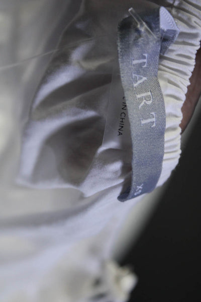 Tart Women's V-Neck Spaghetti Straps Tiered Maxi Dress White Size XS