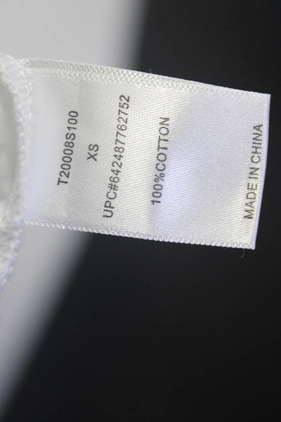 Tart Women's V-Neck Spaghetti Straps Tiered Maxi Dress White Size XS