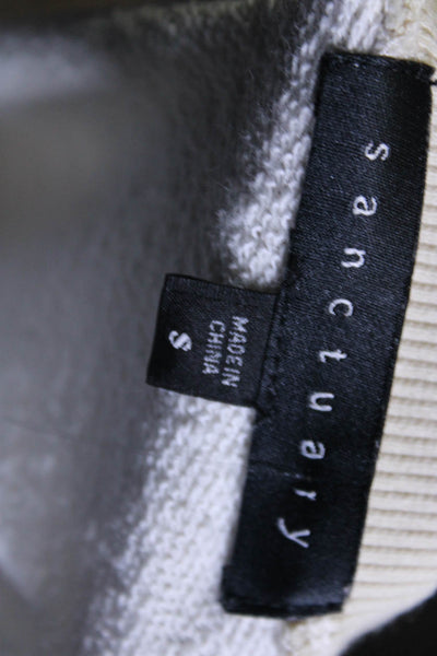 Sanctuary Women's Crewneck Long Sleeves Cable Knit Sweater Beige Size S