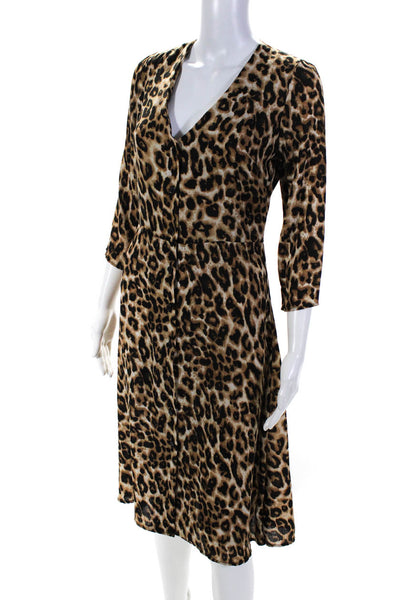 Slate & Willow Womens Leopard Print Dress Size 6 11520434