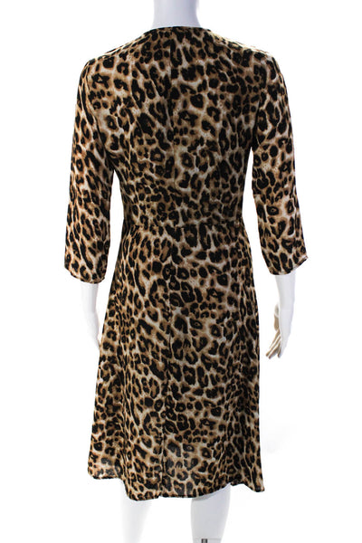 Slate & Willow Womens Leopard Print Dress Size 6 11520434