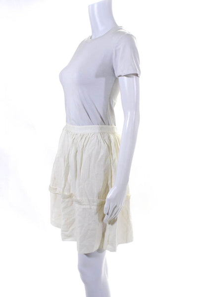 3.1 Phillip Lim Women's Line Ruffle Flare Mini Skirt Ivory Size 4