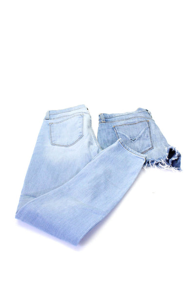 Hudson J Crew Womens Cotton Cut Off Zip Fly Denim Shorts Blue Size 28 Lot 2