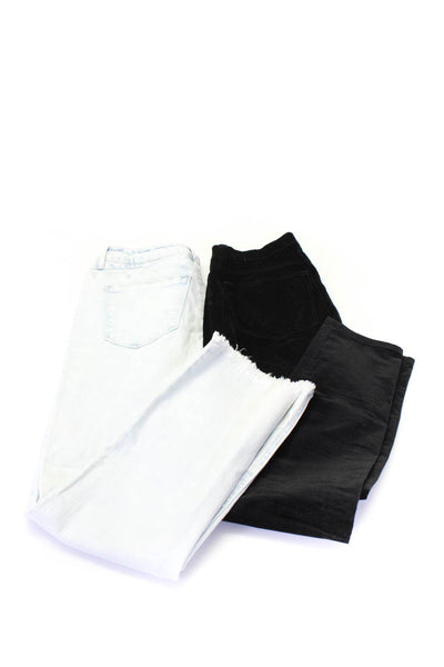J Crew /Jeans Wit & Wisdom Womens Velvet Skinny Jeans Black Size 28 6 Lot 2