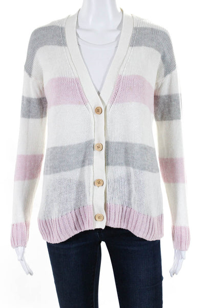One Grey Day Womens Cotton Knit Colorblock Sweater Cardigan Multicolor Size S