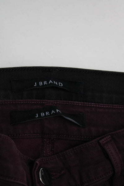 J Brand Womens Cotton Buttoned Skinny Straight Leg Jeans Purple Size EUR30 Lot 2