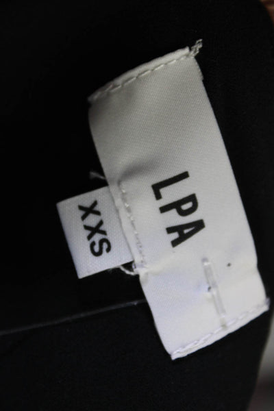 LPA Womens Chiffon Zebra Print Long Sleeve Plunge Mini Dress Brown Size 2XS