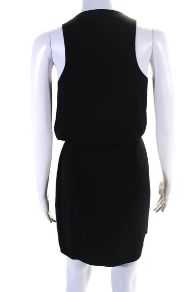 Likely Women's Sleeveless V-Neck Knee Length Blouson Dress Black Size 6