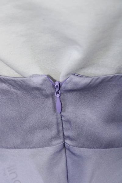 Roberto Collina Women's A-line Midi Slip Skirt Lilac Size M