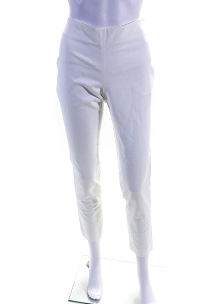 Vince Camuto Womens Cotton Flat Front Mid Rise Skinny Pants White Size 2