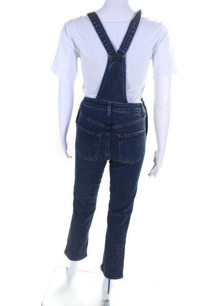 J Brand Womens Cotton Buckled Buttoned Strapped Straight Overalls Blue Size XS