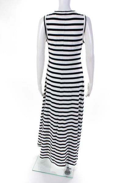 J Crew Women's Sleeveless Striped Crewneck Pullover Maxi Dress White  Size S