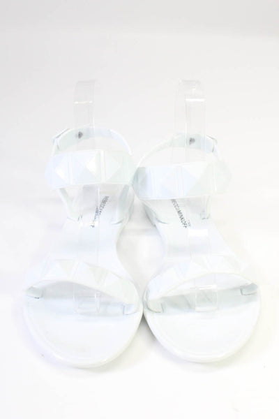 Rebecca Minkoff Women's Studded Open Toe Ankle Strap Sandals White Size 8