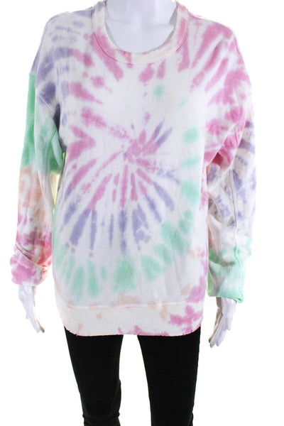 Philanthropy Women's Crewneck Distress Tie Dye Sweatshirt Size M