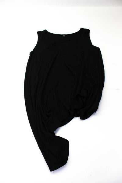 Eileen Fisher Womens Tank Top Blouse Black Size PM XS Lot 2