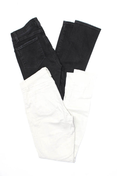 Paige J Brand Womens Cotton Lace-Up Skinny Jeans Pants Black Size 28 27 Lot 2