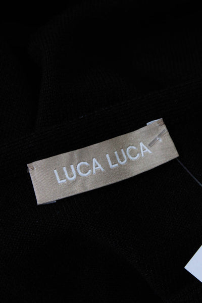 Luca Luca Womens Merino Wool Round Neck Sleeveless Sweater Vest Brown Size XL