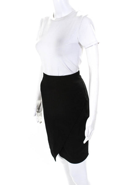 Yigal Azrouel Womens Above Knee Back Zip Tulip Hem Pencil Skirt Black Size 6