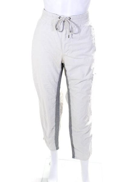 Standard James Perse Womens Cotton Side Stripe Drawstring Capris Ivory Size M